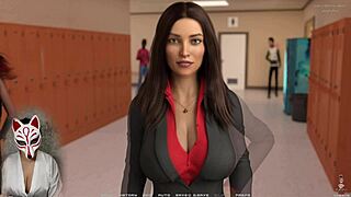 the professor races with hot college students in this fun game.