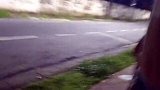 Does risky handjob happen at bus stop with stranger?