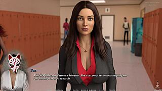 the professor races with hot college students in this fun game.