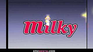 Fauna and Jordh are sharing Kosuke Kawakami's huge cock in this hentai scene