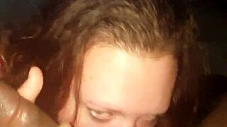 why is amy giving me such amazing head? her big tits bouncing while she sucks my black cock