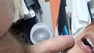 I'm receiving my ration of milk from big cock