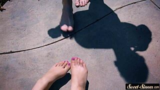 pretty step gets jizzed on ass