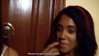 Ebony Latina Backpacker Threesome Bent Over Doggy