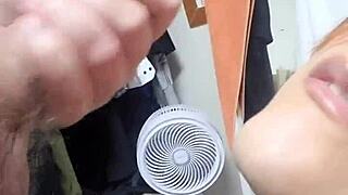 I'm receiving my ration of milk from big cock