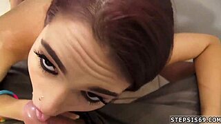 Tall teen 18+ big tits and ginger public sucking stepbros banana