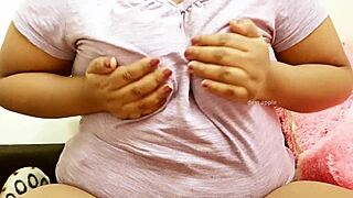 Sexy asian girl with big boobs flaunts her tits