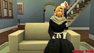 Bulma visits Boruto and says, 'Give me harder and cum inside.'