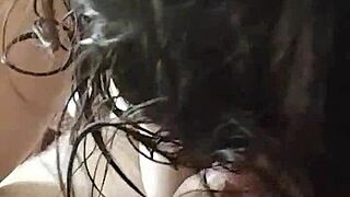 watch this fat bbw give a sloppy deepthroat blowjob to her guy