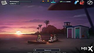 girls kissing passionately on the beach