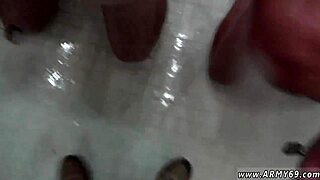 In the gay military gallery, hazing leads to showering and intense fucking.