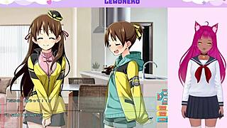 vtuber masturbates with vibrator during go go nippon game