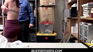 busted thief alex more agrees to sex with mall cop 😏