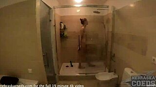 Margarita bangs big black dildo in shower
