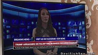 Gorgeous blonde babe craves a massive cock. She takes it deep in her shaved pussy.