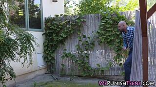 teen gets rough hardcore pounding