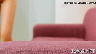 Legal age teen stretches moist holes with toys and fingering.