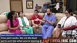 Virgin Aria Nicole bound for kinky doctor experiments at bondagecliniccom