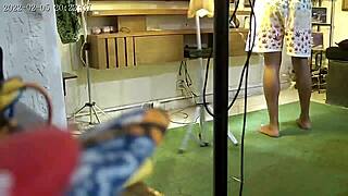 Latina prostitute in massage house gets wild with interracial action