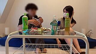 chubby asian beauty squirts hard in homemade vid with random guy! 😍