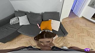 Naughty sweetie swallows cum in deepthroat