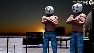 Mmd 3d teen gets surrounded by guys cumming on her face.