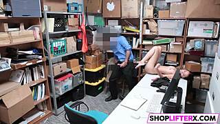 Teen thief caught fucking in office