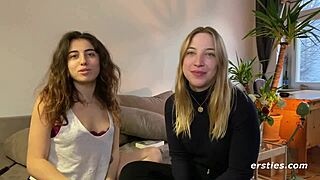 German babes intensely enjoy licking and using a dildo on their wet pussies.