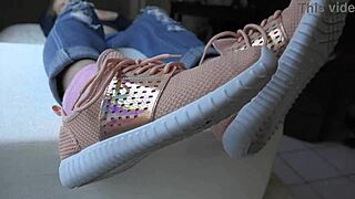 Kristy's New Sneakers Fetish Close Up! Look at Those Feet!