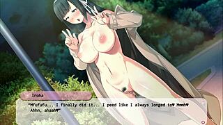 in erovoice part 4, the character gets bound and masturbates with toys in a hentai game.