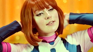 Ochako Uraraka Cosplay Screams During Creampie Machine Fuck!