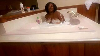 Marliese Morgan says, 'Watch me lather up my sexy ebony BBW body.'