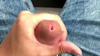 Feeling The Thrill Of Jerking My Big Cock In The Car, Outdoors In Public