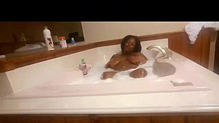 Marliese Morgan says, 'Watch me lather up my sexy ebony BBW body.'