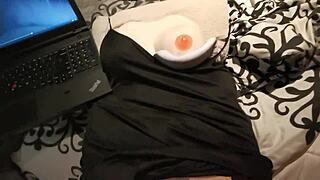 Watch this real doll get tribufucked until she cums with toys