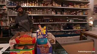 petite blonde experiences public bondage humiliation