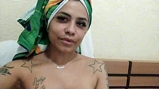 I just showered, felt horny, masturbated my pussy, came hard on my big tits! Check IzabelaPimenta.com