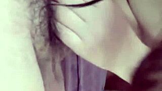 Girlfriend says 'look at my pussy' on the balcony