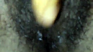 New York ebony fingers her dirty hairy pussy