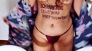 Fat BBW Slut Undresses And Masturbates With Toys In Anal Exhibitionism Recording