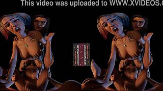 Vreal 18k orgy with anal pounding and orgasm - fffm masturbation strapon lesbian - featuring super girl wonder woman harley quinn