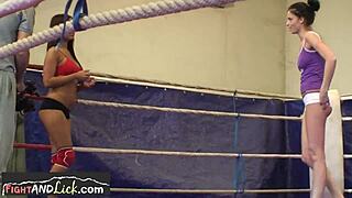 Wrestling Euro Lesbians Loving Pussylicking, Oh Man, So Hot!