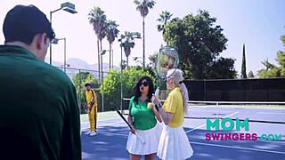 Swapped stepmoms serving balls- mona azar kenzie taylor