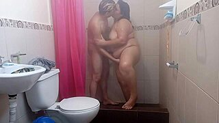 i set up hidden camera while stepmother bathes to watch and masturbate