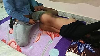 Wow, young brunette gets dirty anal in bedroom with mature friend on Hightechplace update!