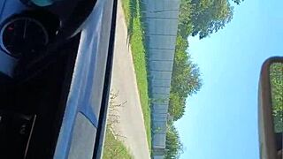 real public handjob in car with cumshot 😏