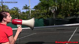 Les Trio Loving Pussy Play Outdoors With Wild University Girls