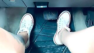 pedal pumping leads to intense masturbation in this foot fetish scene