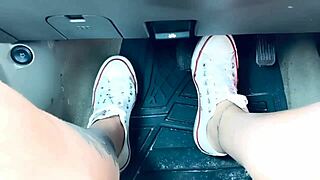 pedal pumping leads to intense masturbation in this foot fetish scene