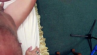 I love how this russian mature couple pleasures my cock with hands and mouth